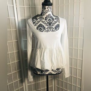 Wild Fable - Soft White Scoop Neck Ballerina Top - Large NWT Tee